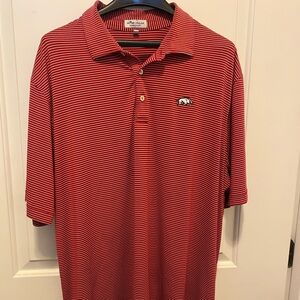 Arkansas Razorbacks Striped Polo Shirt